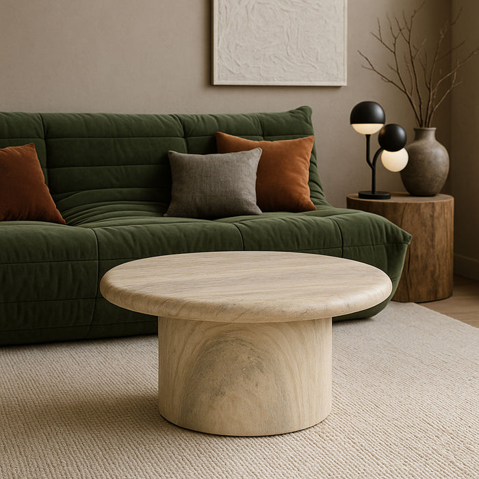 Emara - Concrete And Fiberglass Indoor / Outdoor Coffee Table - Simple Home Plus