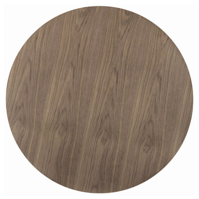 Cora - Round Wood Top Dining Table - Brown Walnut - Simple Home Plus