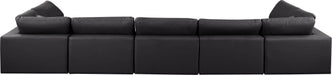 Comfy - 7 Piece Faux Leather Modular Armless Sectional - Simple Home Plus