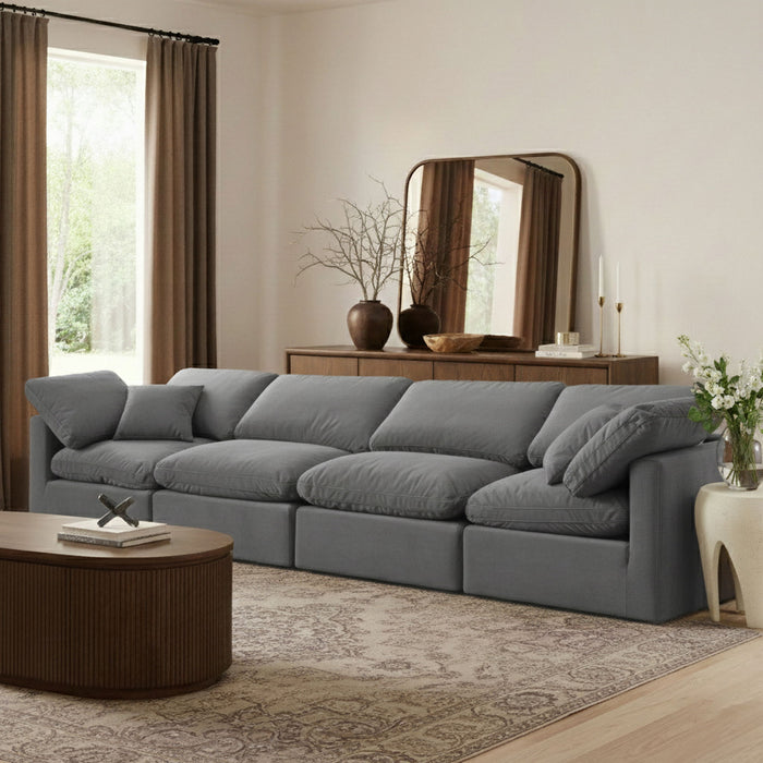 Indulge - Velvet 4 Seat Modular Sofa - Simple Home Plus