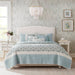 Dawn - 6 Piece Reversible Coverlet Set - Blue - Simple Home Plus