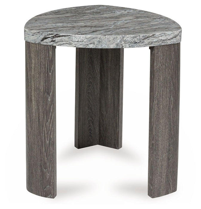 Surmour - Gray / Brown - Triangle End Table - Simple Home Plus