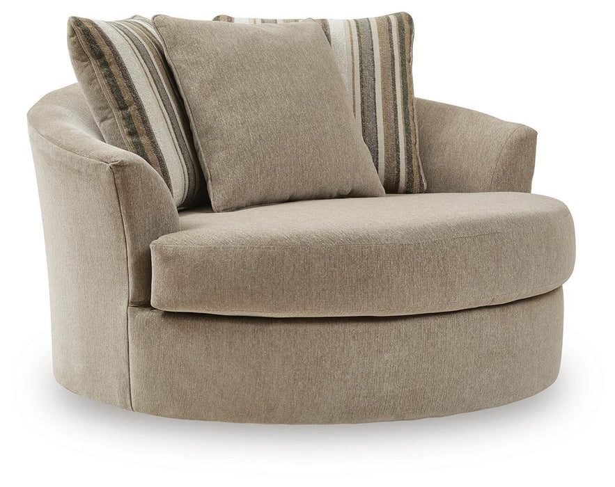 Linenhause - Oversized Swivel Accent Chair - Dune - Simple Home Plus