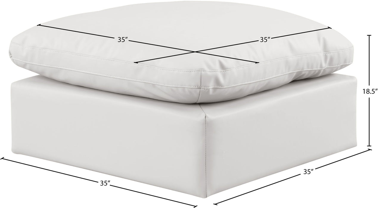 Indulge - Faux Leather Ottoman - Simple Home Plus