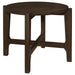 Cota - Round Solid Wood End Table - Dark Brown - Simple Home Plus