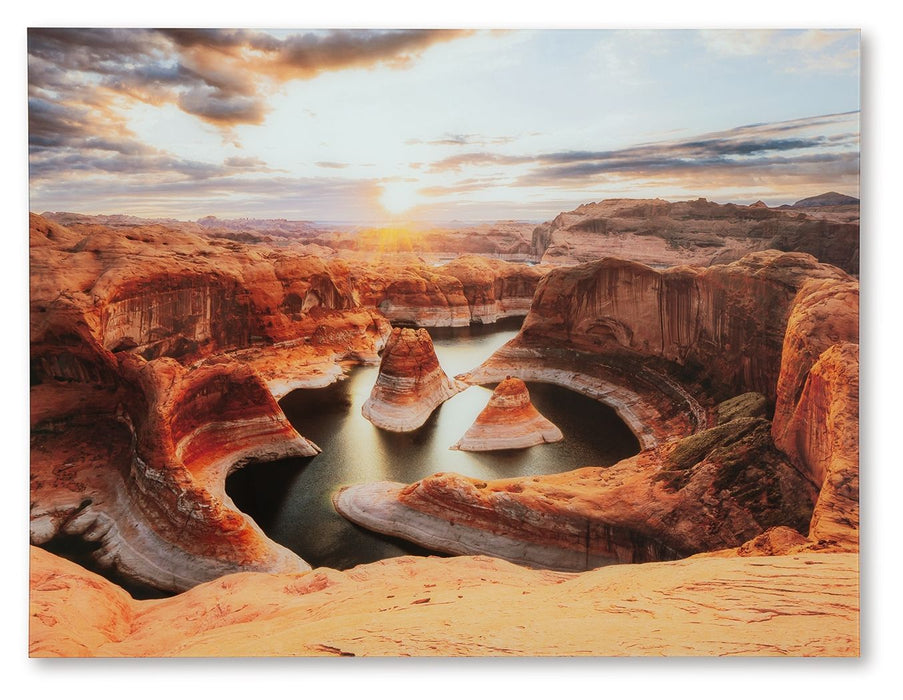 Deemsdon - Blue / Amber - Wall Art - Simple Home Plus