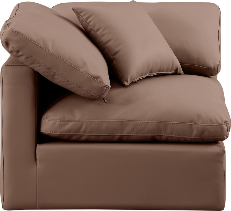 Indulge - Faux Leather Corner Chair - Simple Home Plus