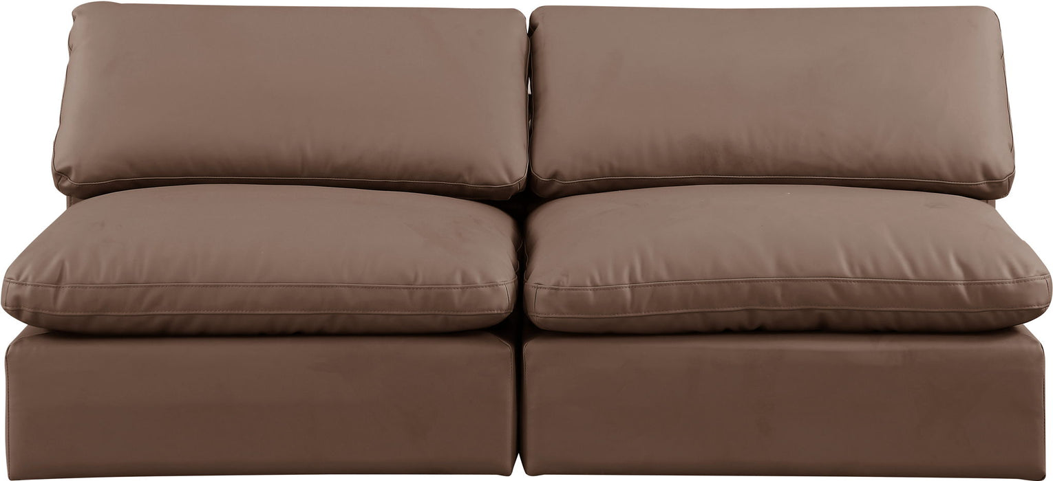 Comfy - Faux Leather Modular Armless Sofa 2 Seats - Simple Home Plus