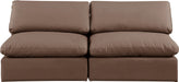 Comfy - Faux Leather Modular Armless Sofa 2 Seats - Simple Home Plus