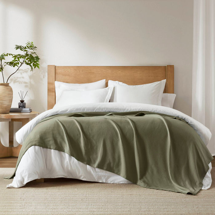 Liquid - Full/Queen Blanket - Olive Green - Simple Home Plus