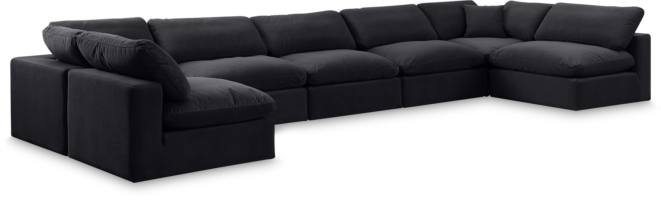 Comfy - 7 Piece Velvet Modular Armless Sectional - Simple Home Plus