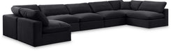 Comfy - 7 Piece Velvet Modular Armless Sectional - Simple Home Plus