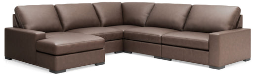 Calden - 5-Piece Sectional With LAF Corner Chaise - Chocolate - Simple Home Plus