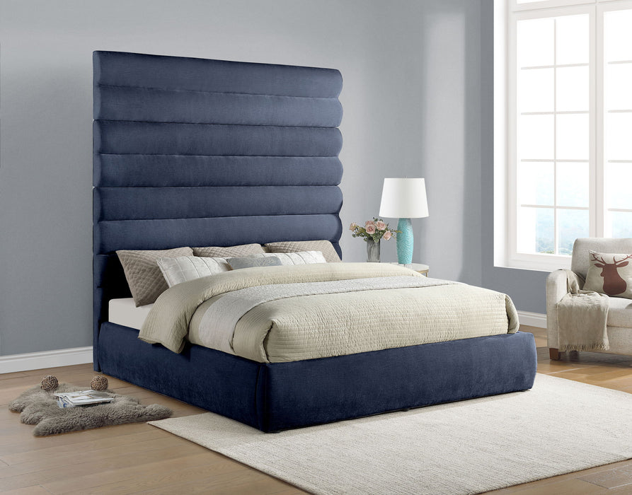 Adam - Chenille Fabric Bed With 89" Headboard - Simple Home Plus