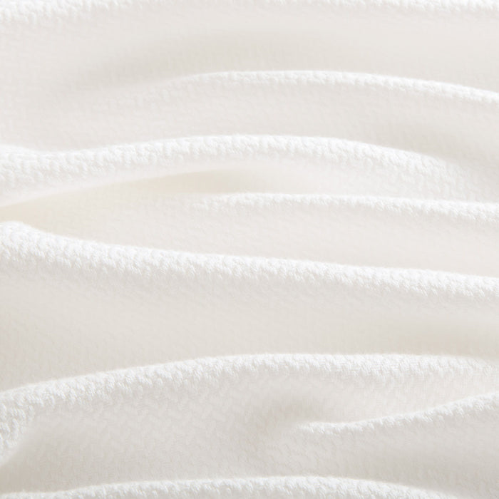 Egyptian Cotton - Full/Queen 100% Certified Egyptian Cotton Blanket - Micro-Herringbone White