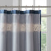 Serene - Embroidered Floral Shower Curtain - Navy - Simple Home Plus