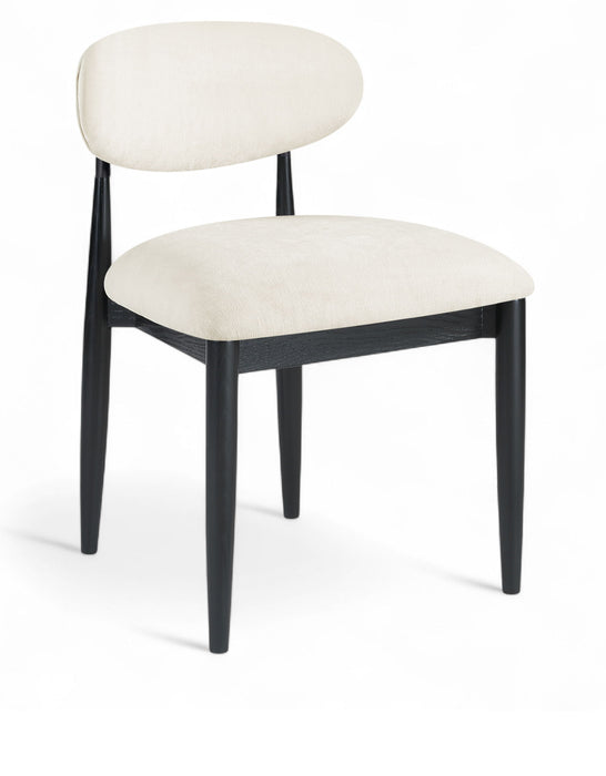 Riccio - Fabric Dining Side Chair (Set of 2) - Black Frame - Simple Home Plus