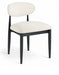 Riccio - Fabric Dining Side Chair (Set of 2) - Black Frame - Simple Home Plus