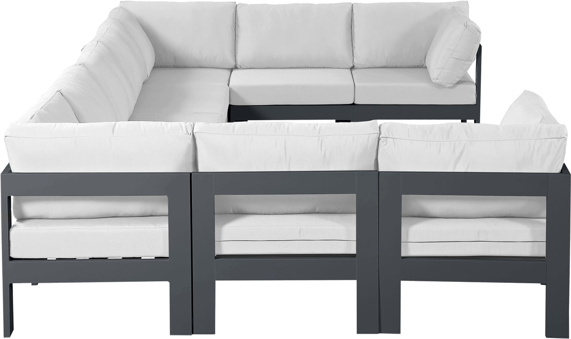 Nizuc - Outdoor Patio 9 Piece Modular Sectional With Gray Frame - Simple Home Plus