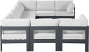 Nizuc - Outdoor Patio 9 Piece Modular Sectional With Gray Frame - Simple Home Plus