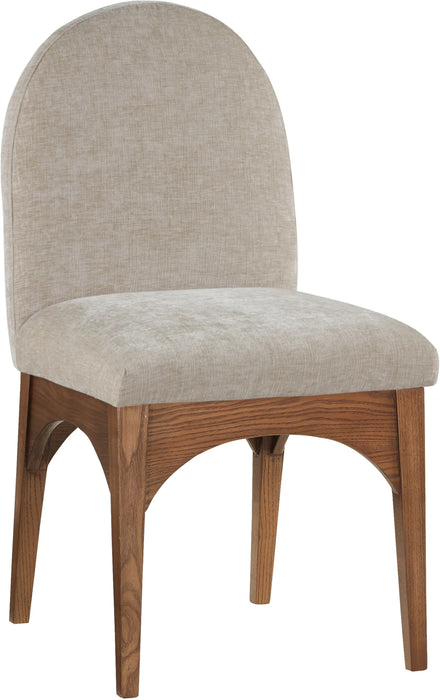 Waldorf - Chenille Dining Side Chair With Brown Legs - Simple Home Plus