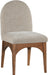 Waldorf - Chenille Dining Side Chair With Brown Legs - Simple Home Plus