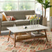 Parker - Coffee Table - Off-White / Pecan - Simple Home Plus