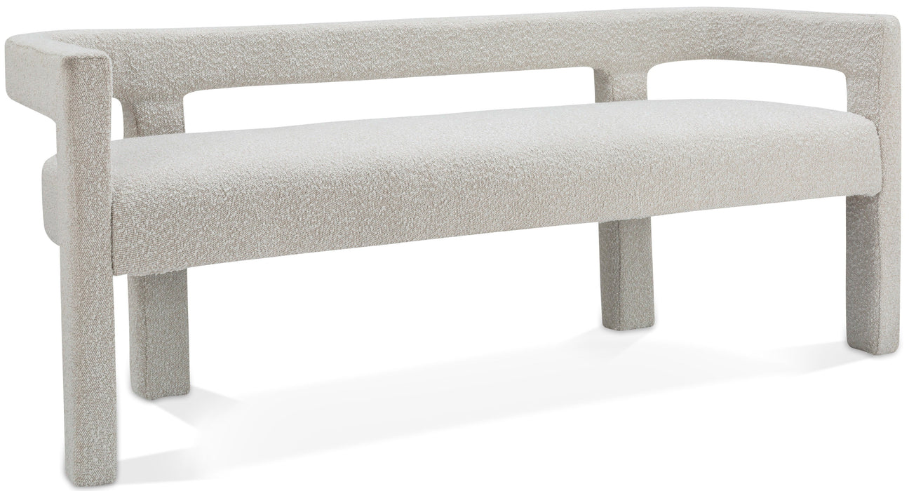 Athena - Boucle Fabric Bench - Simple Home Plus