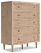 Cielden - Two-Tone - Five Drawer Wide Chest - Simple Home Plus