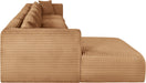 Shaggy - Fabric 5 Piece Modular Sectional With Chaise - Simple Home Plus