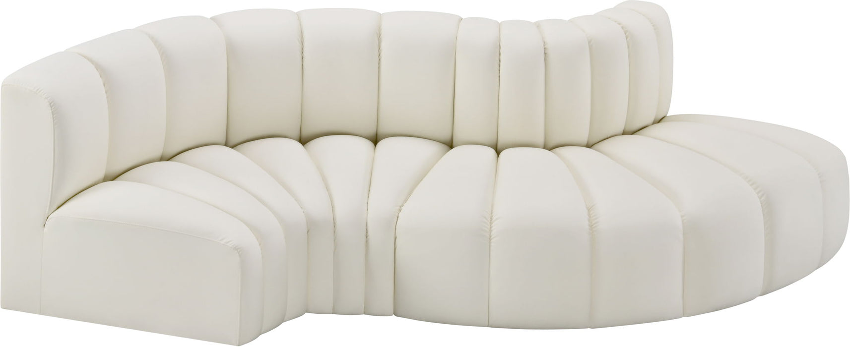 Arc - Faux Leather 4 Piece L-Shaped Modular Sofa - Simple Home Plus