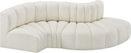 Arc - Faux Leather 4 Piece L-Shaped Modular Sofa - Simple Home Plus
