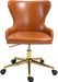 Hendrix - Office Chair with Gold Legs - Simple Home Plus