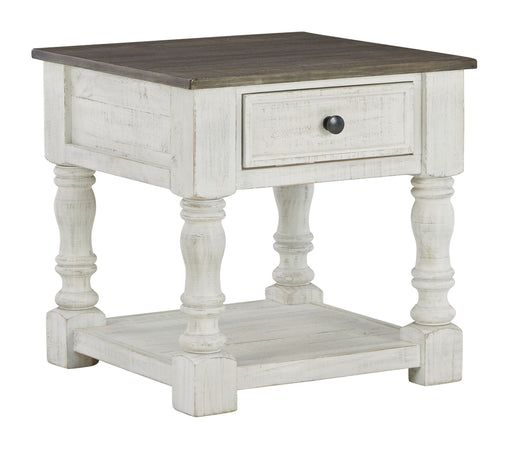 Havalance - White / Gray - Square End Table - Simple Home Plus