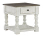 Havalance - White / Gray - Square End Table - Simple Home Plus