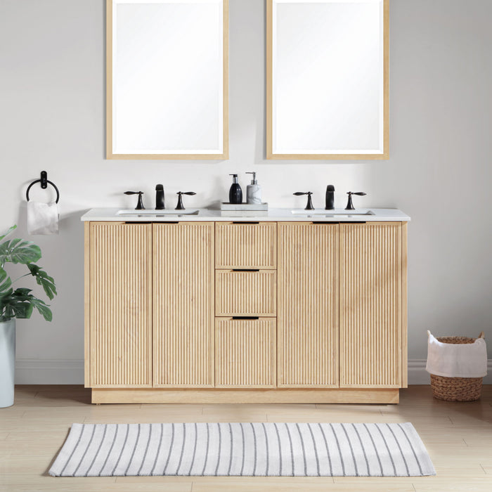Willard - Engineered Stone And Solid Wood Bathroom Vanity - Simple Home Plus