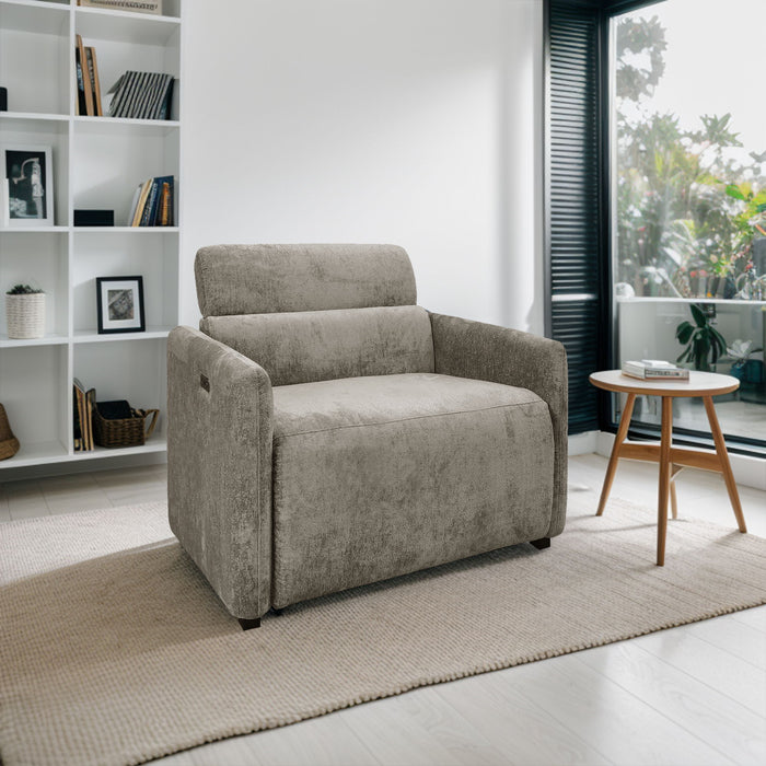 Ava - Power Modern Recliner - Beige - Simple Home Plus