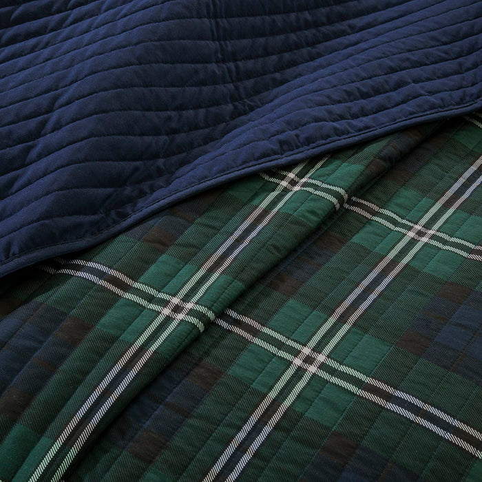 Brody - Reversible Coverlet Set - Blue - Simple Home Plus