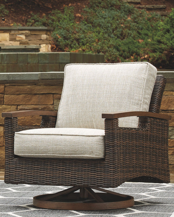 Paradise Trail - Medium Brown - Swivel Lounge Chair (Set of 2) - Simple Home Plus