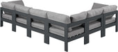 Nizuc - Outdoor Patio 6 Piece Modular Sectional With Gray Frame - Simple Home Plus