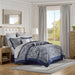 Aubrey - King 12 Piece Complete Bed Set - Navy - Simple Home Plus