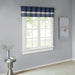 Amherst - Polyoni Pintuck Window Valance - Navy - Simple Home Plus