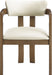 Lavrin - Vegan Leather Upholstered Dining Arm Chair (Set of 2) - Walnut Base - Simple Home Plus