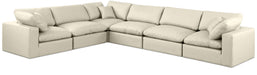 Comfy - 6 Piece Faux Leather Modular Corner Sectional - Simple Home Plus