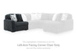 Midnight-Madness - LAF Corner Chair - Gunmetal - Simple Home Plus