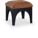 Lawson - Chenille Fabric Ottoman - Black Base - Simple Home Plus