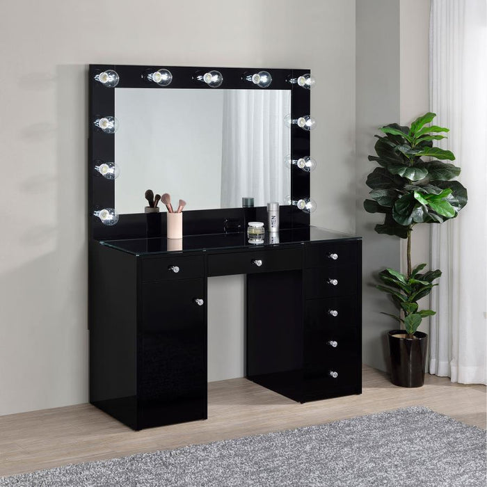 Acena - 7-Drawer Vanity Set With Lighting - Simple Home Plus