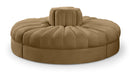 Rummi - Round Velvet Performance Fabric Upholstered 4 Piece Modular Sofa - Simple Home Plus