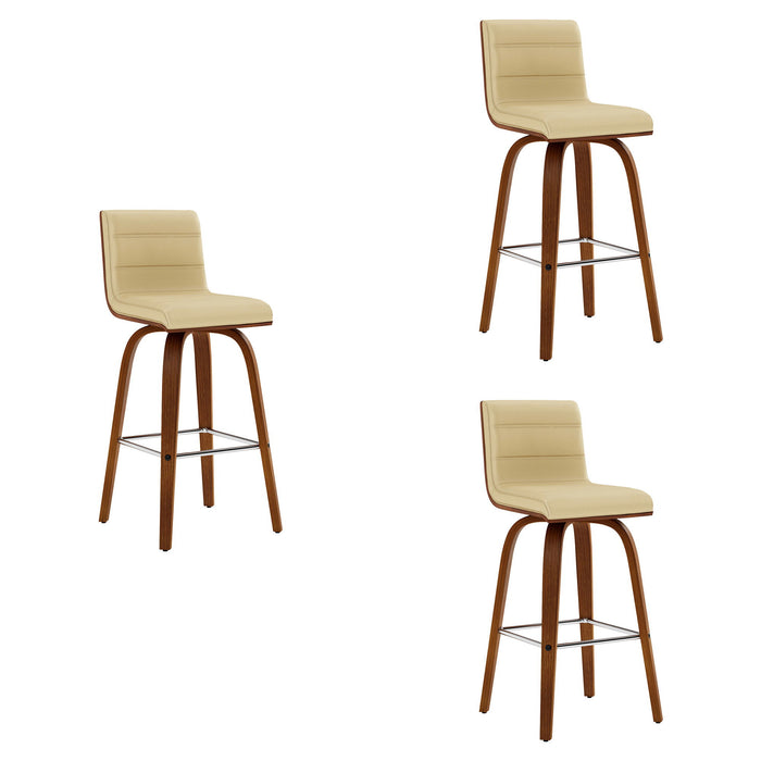 Vienna - 26" Swivel Counter Stool - Walnut Wood - Simple Home Plus