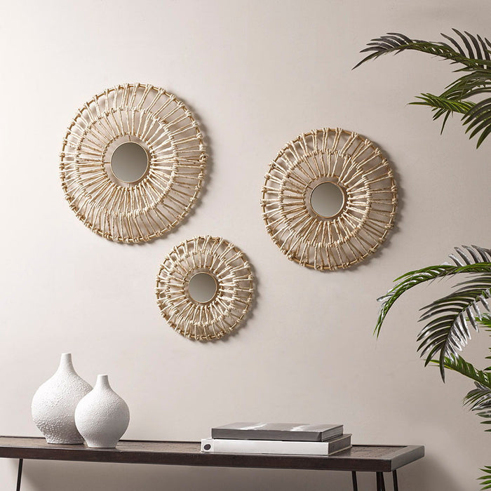 Ella - Corn Leaves Wall Decoration (Set of 3) - Neutral - Simple Home Plus